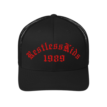 1989 RED — 3D EMBROIDERED TRUCKER CAP