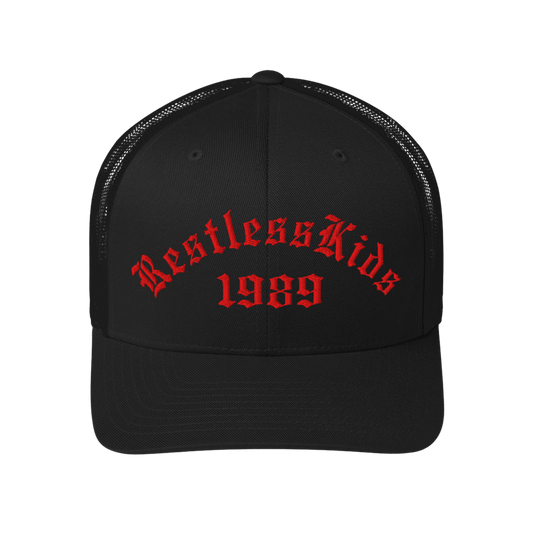 1989 RED — 3D EMBROIDERED TRUCKER CAP