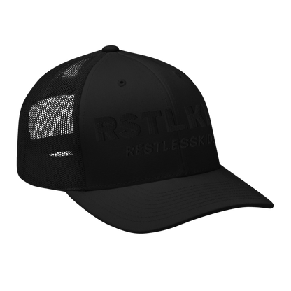 3D EMBROIDERED TRUCKER CAP — BLACK by RestlessKids
