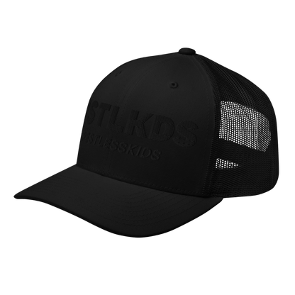 3D EMBROIDERED TRUCKER CAP — BLACK by RestlessKids