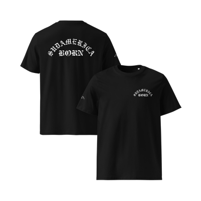SUDAMERICA BORN — BLACK ESSENTIAL TEE
