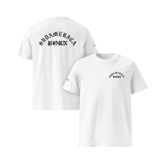SUDAMERICA BORN — WHITE ESSENTIAL TEE