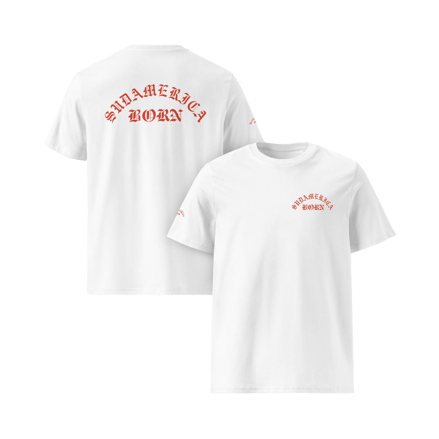 SUDAMERICA BORN — RED ESSENTIAL TEE