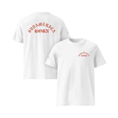SUDAMERICA BORN — RED ESSENTIAL TEE