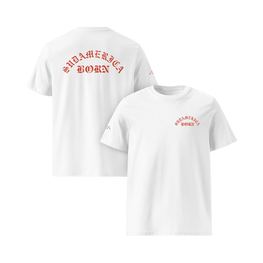 SUDAMERICA BORN — RED ESSENTIAL TEE