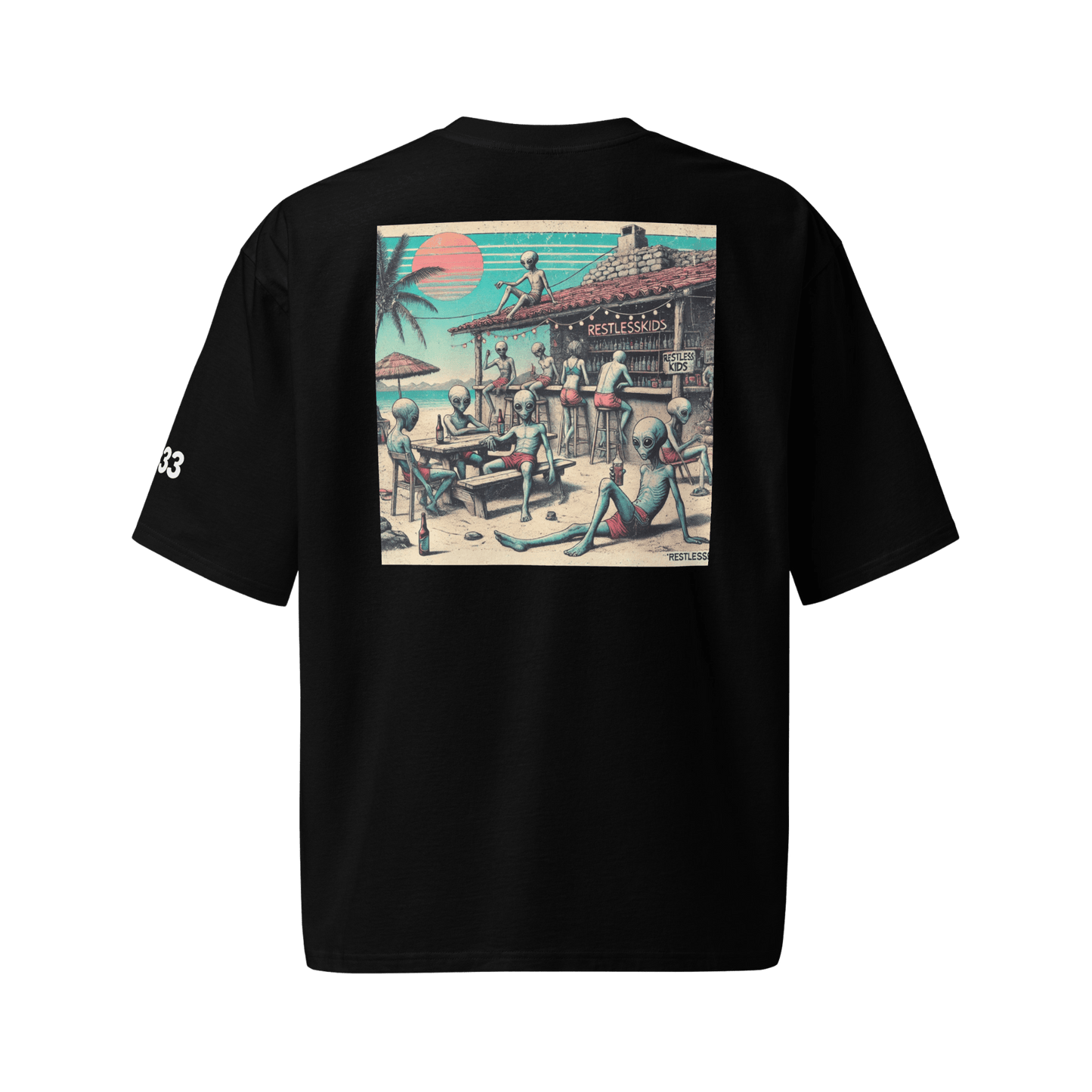 DROP 02 — BARZ | Ibiza Alien Party Tee Oversized