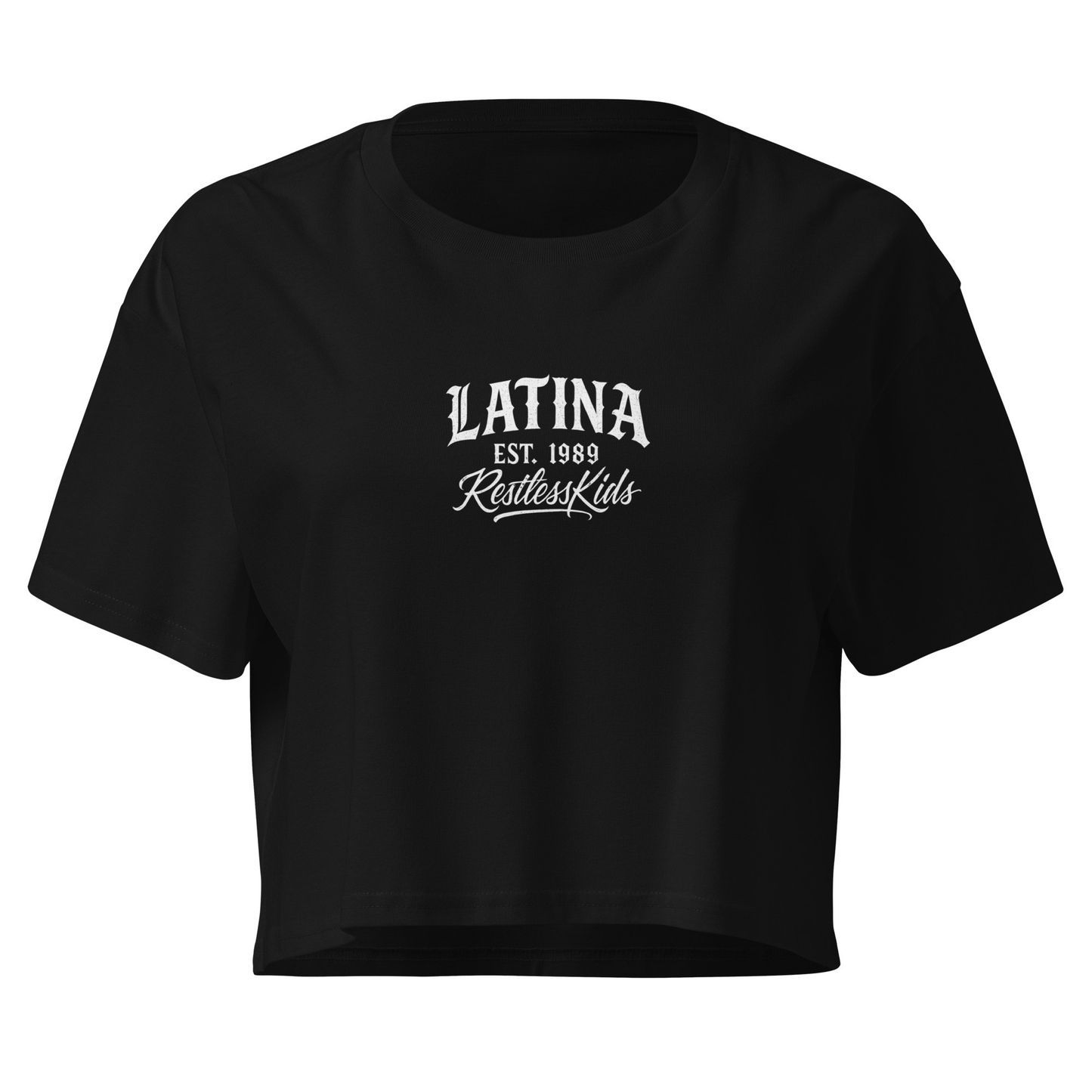 LATINA 1989 — WOMEN’S CROP TOP BLACK