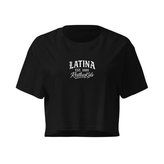 LATINA 1989 — WOMEN’S CROP TOP BLACK
